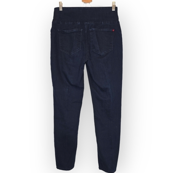SPANX‎ Ready To Wow Jean Ankle Leggings Women's Large Blue Dark Wash High Rise - Picture 8 of 14